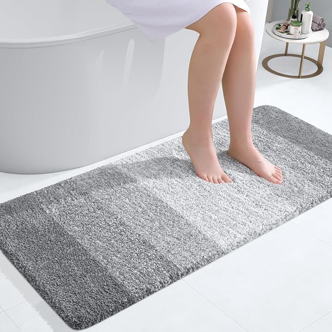 OLANLY Bathroom Runner Rugs Mat 47x20, Extra Soft Absorbent Microfiber Bath Rugs by OLANLY