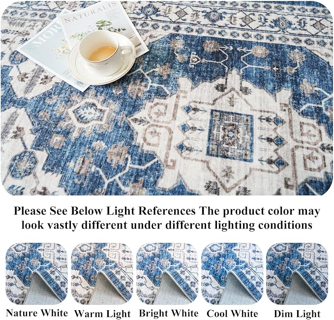 Washable 4x8 Hallway Runner Rug: Vintage 8ft Soft Runners - Image 8