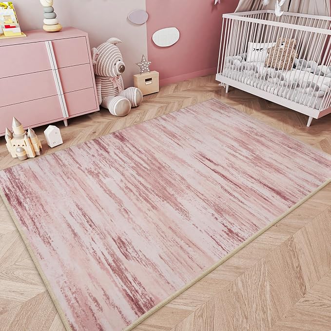 tchdio 3'x5' Area Rugs for Living Room, Machine Washable Rug Entryway Abstract - Image 2