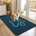 OLANLY Dog Door Mat for Muddy Paws 45x27, Paw Print Design, Absorbs Moisture by OLANLY