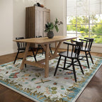 Machine Washable Rug for Living Room: 9x12 Area Rugs Vintage Rug Stain - Image 6