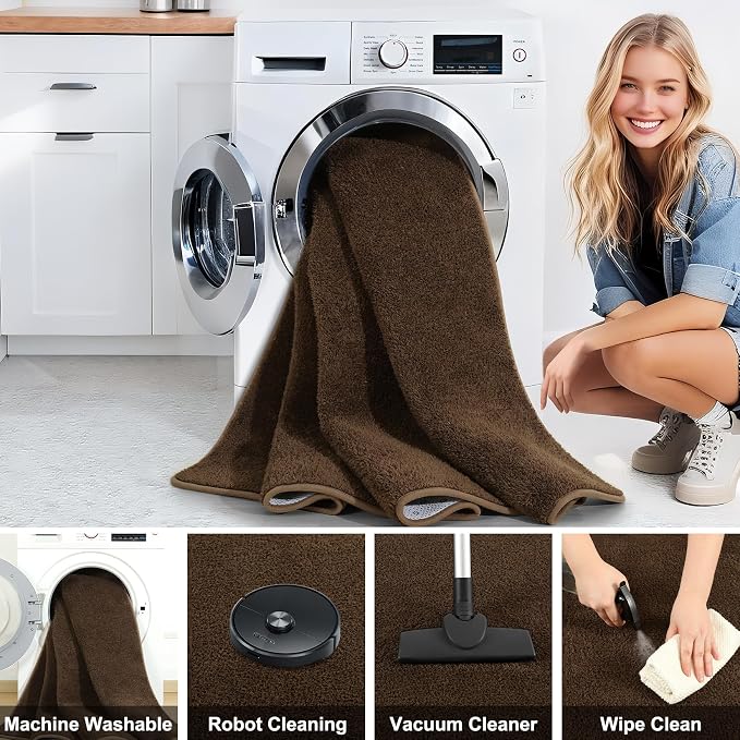 2x6 Feet Runner Rugs for Hallway, Low Pile Non Slip Memory Foam Rugs, Washable - Image 5