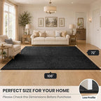 PURRUGS Easy Care Area Rug 6ft x 9ft, Non-Slip Washable Entryway Rug, Stain - Image 8