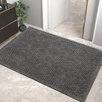 HIYARD Sturdy Front Door Mat, Absorbent Muddy Dirt Resist Welcome Door Mats by HIYARD
