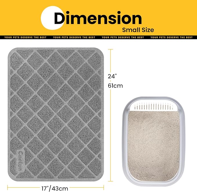 Conlun Cat Litter Mat Litter Trapping Mat, Less Waste Cat Litter Box Mat - Image 2