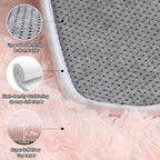 ONASAR Pink Area Rugs for Living Room Girls Bedroom, 5x8 Fluffy Bedside Throw - Image 3