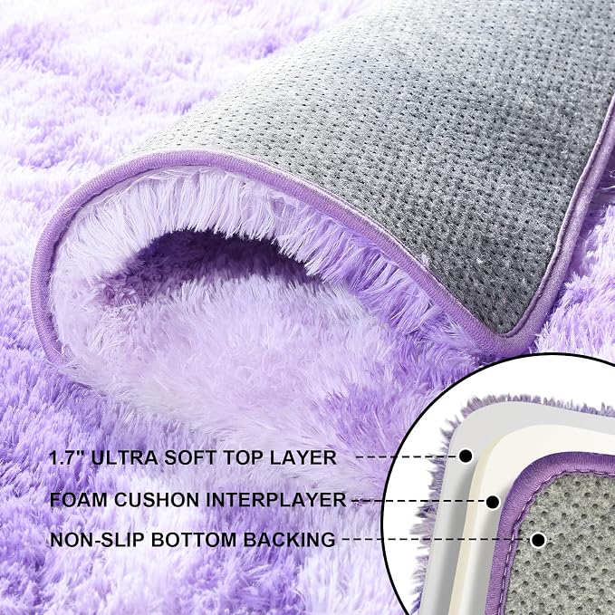 5x7 Area Rugs for Living Room, Large Fluffy Rugs for Bedroom, Fuzzy Shag Soft - Image 3