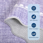 GarveeHome Scalloped Bow Rug for Living Room, Solid Purple Rug for Dorm - Image 6