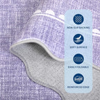 GarveeHome Scalloped Bow Rug for Living Room, Solid Purple Rug for Dorm - Image 6