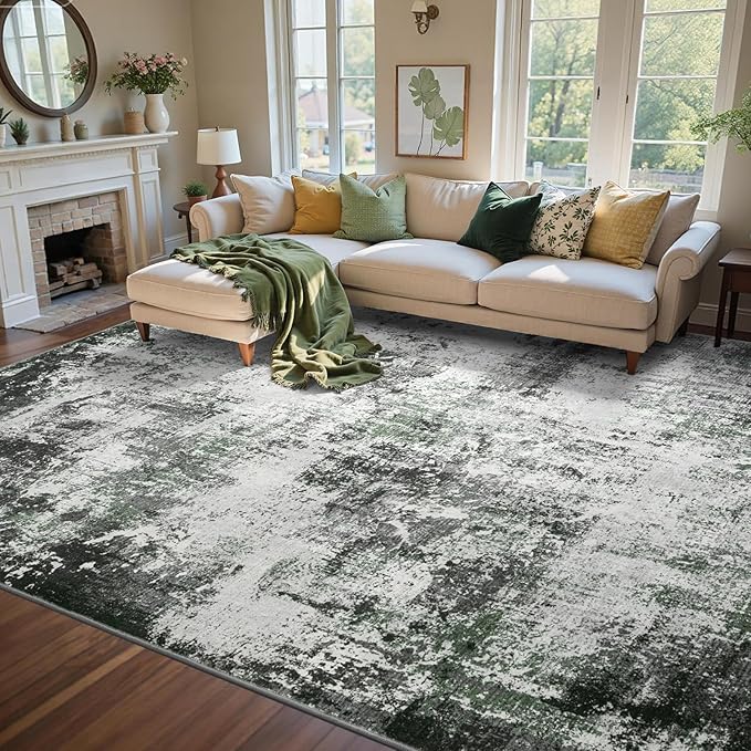 8x10 Ft Large Area Rugs for Living Room, Soft Non-Slip Washable Rugs Modern by Cuzwlovita