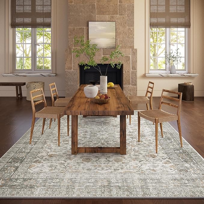 10x12 Large Rugs for Living Room: Washable Rug Stain Resistant Non Slip - Image 5