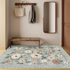 DUKINO 4x6 Feet Office Chair Mat, Lightweight Non Slip Washable Floral Area Rug - Image 5
