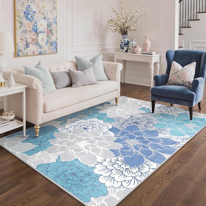 GENIMO Indoor Outdoor Area Rug 4'x6', Machine Washable Rugs - Image 4