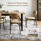 10x12 Area Rug Living Room: Washable Large Abstract Neutral Modern Soft Gray - Image 6