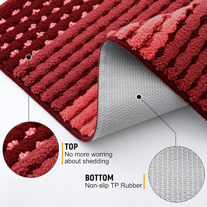 Kitinjoy Indoor Outdoor Door Mat, 48x32 Non-Slip Absorbent Dirt Trapper - Image 3