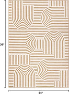 Washable Rug 2x3 Area Rugs for Entryway, Abstract Rug for Bedroom, Soft Rainbow - Image 2