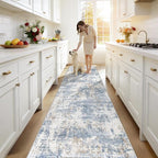 XLUEZ 2.6x10 Runner Rug for Hallway, Washable Modern Abstract Runner Rugs - Image 2