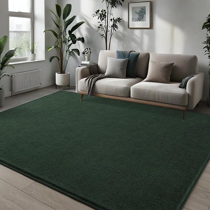 Pettop 4x6 ft Dark Green Area Rugs - Image 3