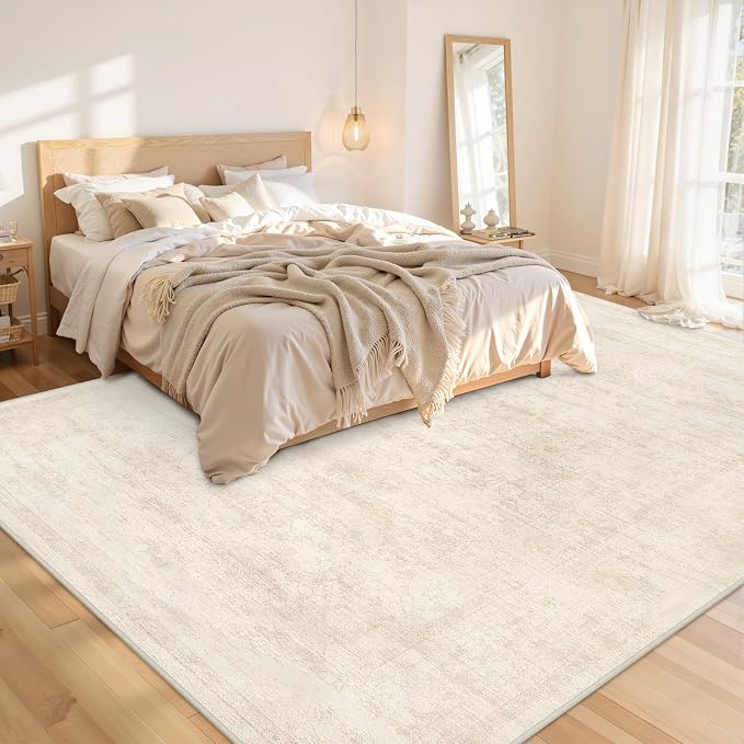 10x12 Area Rug for Living Room: Vintage Boho Neutral Washable Rug Indoor Soft - Image 2