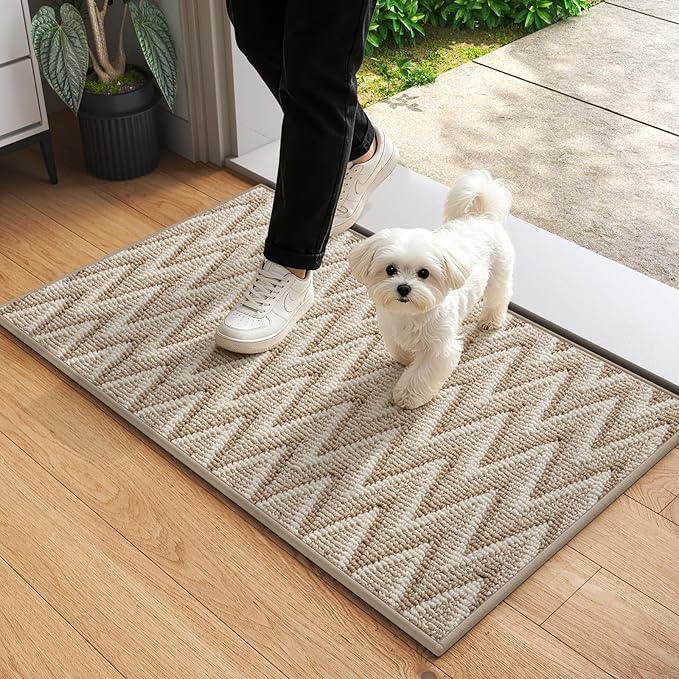 Indoor Door Mat 17x30, Dirt Resistant & Absorbent Doormat by YDKGL