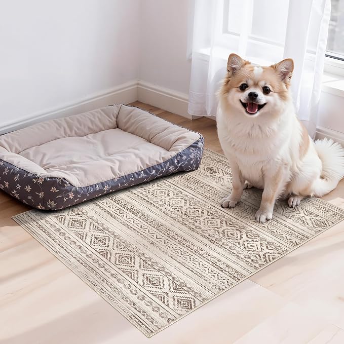 cotiled Washable 2x3 Entryway Rug: Washable Boho Rugs - Image 7