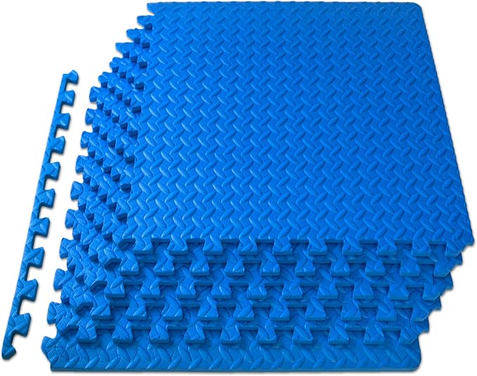 ProsourceFit Exercise Puzzle Mat ½-inch, EVA Interlocking Foam Floor Tiles by ProsourceFit
