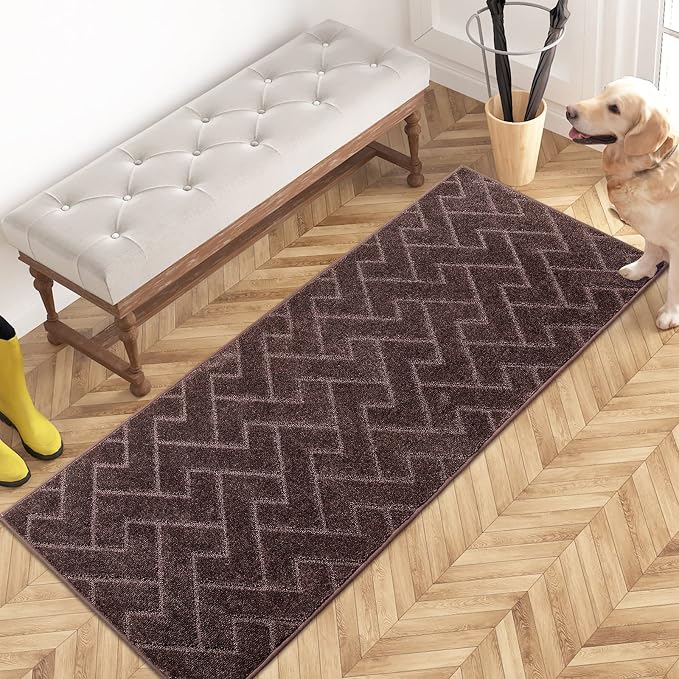 PURRUGS Dirt Trapping Door Mat 24" x 59", Non-Slip Machine Washable Entry Rug by PURRUGS