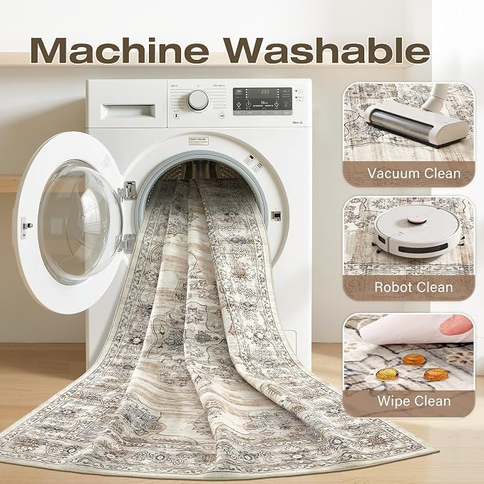 Washable 6x9 Area Rug for Living Room - Image 2