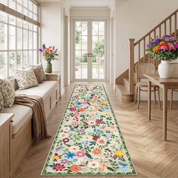 Runner Rug for Entryway: 2.6x14 Kitchen Rugs Non Slip Washable Ultra-Thin Soft - Image 3