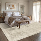 Rugxara 6x9 Area Rugs for Living Room Bedroom, Vintage Floral Retro Boho Non - Image 2