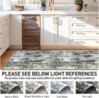 2'6''x8' Runner Rugs Washable Rug: Modern Abstract Hallway Runner Rug Indoor - Image 7