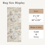 4x10 ft Extra Wide Hallway Rug – Non-Slip Washable Rubber-Backed Large Carpet - Image 2