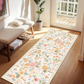 RELEANY Floral 2x6 Area Rugs Washable Print Boho Cute Carpet Non Slip Flower by RELEANY