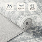 Rugxara 8x10 Washable Area Rug for Living Room, Extra Large Neutral Vintage - Image 5