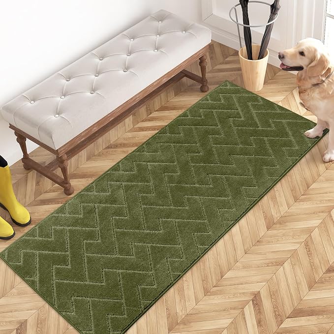 PURRUGS Dirt Trapping Door Mat 24" x 59", Non-Slip Machine Washable Entry Rug by PURRUGS