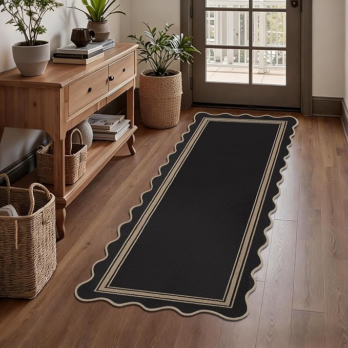 Easy Jute Kitchen Runner 2x6 Kitchen Runner Rug Washable Non Slip Outdoor Rug by Zeeinx