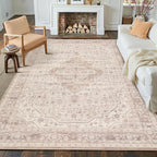 8x10 Washable Area Rug for Living Room & Bedroom, Extra Lager Soft Pink Rugs - Image 4