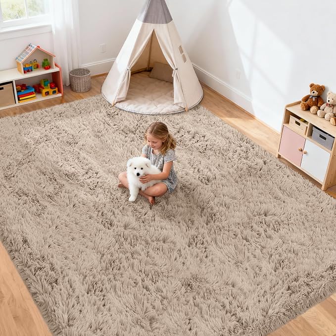 8x10 Area Rug for Living Room: Ultra Soft Fluffy Rug Modern Large Thicked Shag - Image 3
