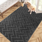 PURRUGS Easy Care Area Rug 4ft x 6ft, Non-Slip Machine Washable Entry Rug by PURRUGS