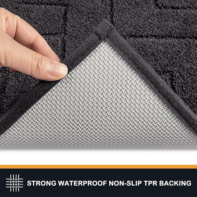 PURRUGS Dirt Trapping Door Mat 24" x 35.5", Non-Slip Machine Washable Entry Rug - Image 4