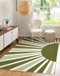 Lahome Green Area Rug: 5'x7 'Ultra-Thin Machine Washable & Non-Slip by Lahome
