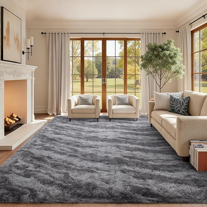 9x12 Ft Extra Large Shag Rugs for Living Room, Ultra Soft Fluffy Furry Area by Cuzwlovita