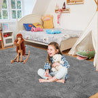 Ultra Soft Rug for Living Room, 9X12 Fluffy Shag Area Rug for Bedroom, Modern - Image 2