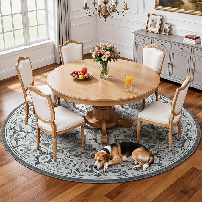 Lessymo 8FT Washable Round Area Rugs - Image 3
