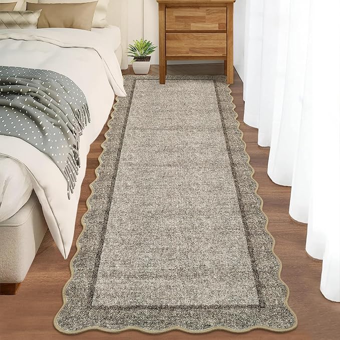 GarveeHome Scalloped Washable Runner Rug 2x6 Runner Non Slip Kitchen Rugs - Image 7