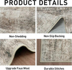 4x6 Area Rugs Washable Rug: Modern Abstract Living Room Rug Soft Anti-Skid Thin - Image 4