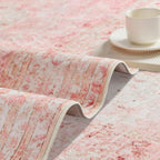 Latte&Fog 2x6 Washable Runner Pink Rugs, Non Slip Runner Rug - Image 6