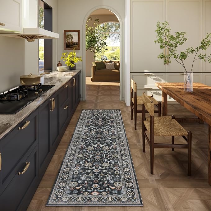 Washable Runners for Hallways Kitchen Rug: 2'6"x8' Runner Rugs Stain Resistant - Image 2