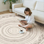 cotiled 8x8 Round Area Rugs Living Room Rug: Washable Boho Rugs - Image 5