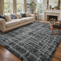 6x9 Ft Large Shag Rugs for Living Room Decor, Tie-Dyed Ultra Soft Fluffy Furry by Cuzwlovita